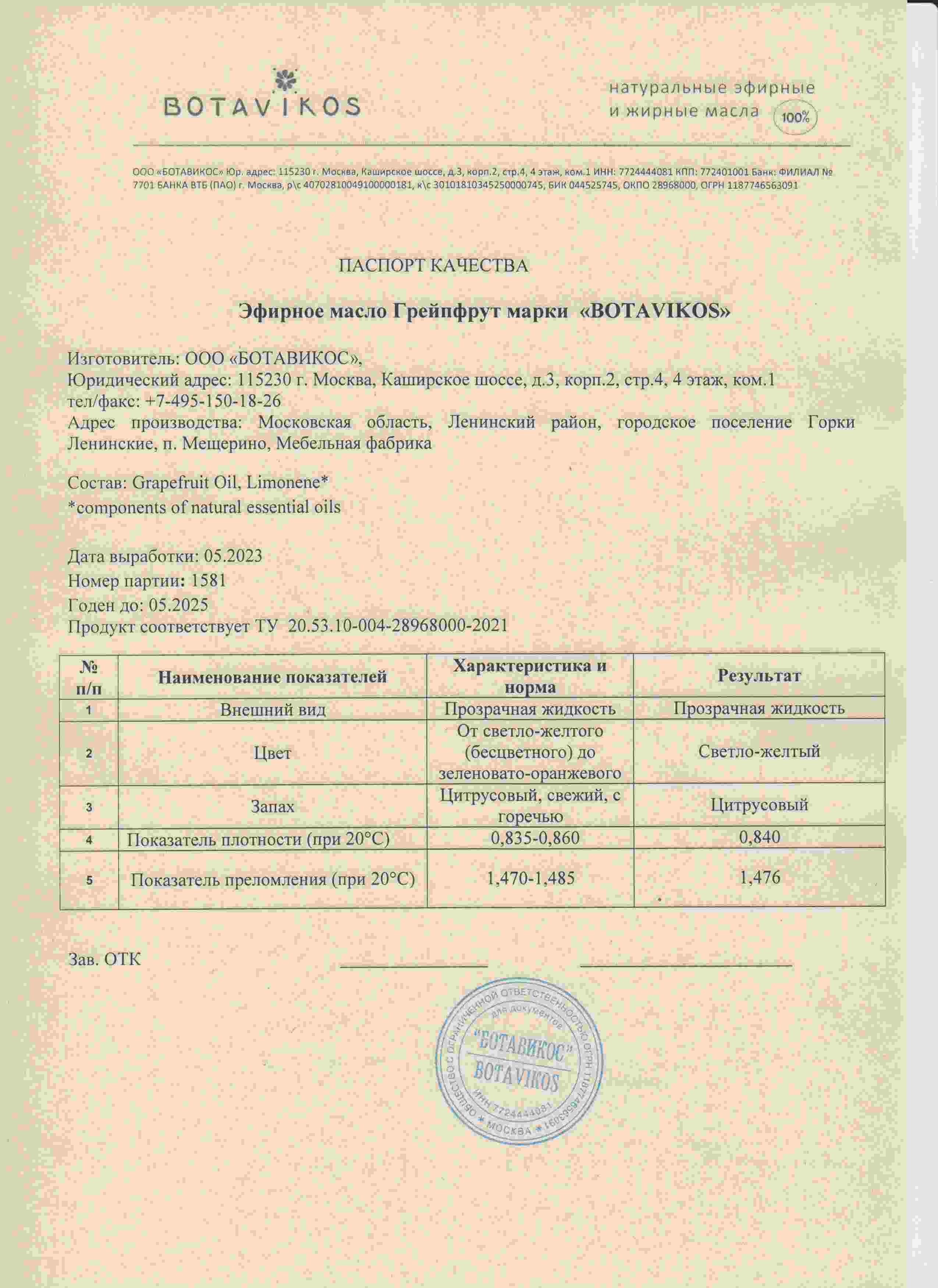 Паспорт №052023